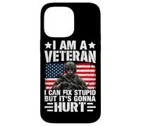 Je suis Un vétéran, Je Peux corriger des bêtises mais ça va Faire Mal Coque pour iPhone 14 Pro Max