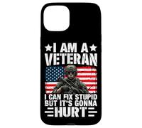 Je suis Un vétéran, Je Peux corriger des bêtises mais ça va Faire Mal Coque pour iPhone 15 Plus