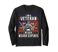 Je suis un vétéran, mon serment n'expire jamais - Patriotic Veteran Manche Longue