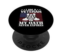 Je suis Un vétéran Mon serment n'expire jamais Veterans Day USA PopSockets PopGrip Adhésif