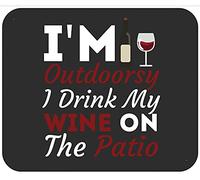 Je suis Une Amoureuse De La Nature. J'aime Boire du Vin sur Ma Terrasse. Mousepad Petit Mouse Pad Bords Cousus Tapis De Souris pour Travail Jeu Maison 25X30Cm