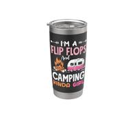 Je suis une campeuse et je fais du camping Kinda Girl Gobelet isotherme en acier inoxydable double paroi