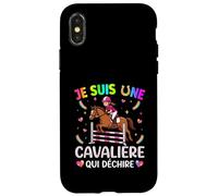 Je suis Une Cavalière Qui Déchire Cheval équitation Femme Coque pour iPhone X/XS