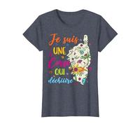 Je suis Une Corse T-Shirt, Femme, Bleu Chiné, L