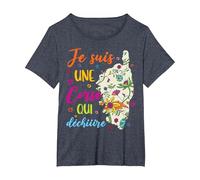 Je suis Une Corse T-Shirt, Femme Grandes Tailles, Bleu Chiné, 2X