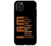 Je suis une femme noire, a fait des études sur l'histoire des Noirs, femmes et filles africaines Coque pour iPhone 11 Pro Max