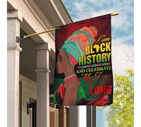Je Suis Une Femme Noire De L'Histoire Des Noirs Drapeau De Jardin Supérieure Drapeaux De Pirate Durable Drapeaux De Vacances Décoration Pour Porche Maison Pelouse S