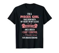 Je suis une fille Poissons Merci de comprendre Horoscope T-Shirt