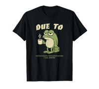 Je suis Une Grenouille éveillée avec Un café et Un Concept de mème de Grenouille privée de Sommeil T-Shirt