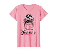 Je suis Une Guerrière Octobre Rose T-Shirt, Femme, Rose, XL