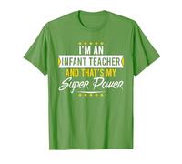 Je suis Une institutrice Maternelle et C'est l'anniversaire de Noël de Mon Super Pouvoir T-Shirt, Homme, Herbe, S