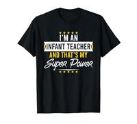 Je suis Une institutrice Maternelle et C'est l'anniversaire de Noël de Mon Super Pouvoir T-Shirt, Homme, Noir, S