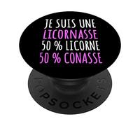 Je suis Une Licornasse Humour Licorne Cadeau Femme PopSockets PopGrip Adhésif