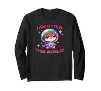 Je suis Une Loutre, ce Monde est Un Joli Anime Kawaii Amusant dans l'espace Manche Longue