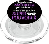 Je suis Une Maitresse Qui Déchire Humour Professeur Cadeau PopSockets PopGrip pour MagSafe