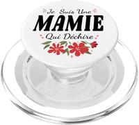 Je suis Une Mamie Qui Déchire Fête des Grand Mères Fleurs PopSockets PopGrip pour MagSafe