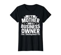 Je suis Une mère et Un propriétaire d'entreprise Entrepreneur Supermom T-Shirt Graphique avec Valeur, Femme, Noir, M