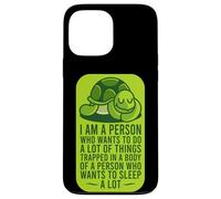 Je suis une personne qui veut faire beaucoup de choses : Sleeping Turtle Lazy Boy Coque pour iPhone 13 Pro Max