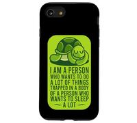 Je suis une personne qui veut faire beaucoup de choses : Sleeping Turtle Lazy Boy Coque pour iPhone SE (2020) / 7 / 8