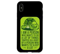 Je suis une personne qui veut faire beaucoup de choses : Sleeping Turtle Lazy Boy Coque pour iPhone XS Max