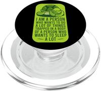 Je suis une personne qui veut faire beaucoup de choses : Sleeping Turtle Lazy Boy PopSockets PopGrip pour MagSafe