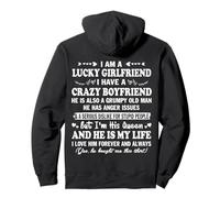 Je suis Une Petite Amie chanceuse, J'Ai Un Petit ami Fou pour la Saint-Valentin Sweat à Capuche