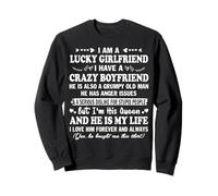 Je suis Une Petite Amie chanceuse, J'Ai Un Petit ami Fou pour la Saint-Valentin Sweatshirt