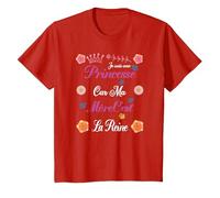 Je suis Une Princesse et Maman C'est la Reine Humour T-Shirt, Enfant, Rouge, 10 Ans
