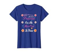 Je suis Une Princesse et Maman C'est la Reine Humour T-Shirt, Femme, Bleu Royal, M