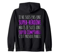 Je Suis Une Super Comptable Humour Cadeau Femme Comptable Sweat à Capuche