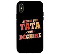 Je suis Une Tata Qui Déchire Annonce Grossesse Anniversaire Coque pour iPhone X/XS