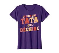Je suis Une Tata Qui Déchire Annonce Grossesse Anniversaire T-Shirt, Femme, Violet, XS