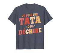 Je suis Une Tata Qui Déchire Annonce Grossesse Anniversaire T-Shirt, Homme, Bleu Chiné, S