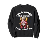 Je suis une vieille femme grincheuse Je suis qui je suis Mince patience Sweatshirt