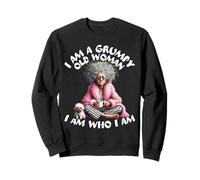Je suis une vieille femme grincheuse Je suis qui je suis Mince patience Sweatshirt
