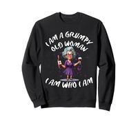 Je suis une vieille femme grincheuse Je suis qui je suis Mince patience Sweatshirt