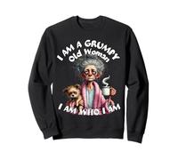 Je suis une vieille femme grincheuse Je suis qui je suis Mince patience Sweatshirt