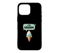 Je suis Vegan Happy Vegan, Amateur de crème glacée végétalienne à Base de Plantes Coque pour iPhone 16 Pro Max