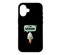 Je suis Vegan Happy Vegan, Amateur de crème glacée végétalienne à Base de Plantes Coque pour iPhone 16