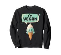 Je suis Vegan Happy Vegan, Amateur de crème glacée végétalienne à Base de Plantes Sweatshirt