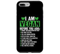 Je suis végétalien Avant Que Vous ne posiez Une liste Amusante de Questions ennuyeuses Coque pour iPhone 7 Plus/8 Plus