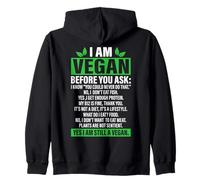 Je suis végétalienne Avant Que Vous ne demandiez à Funny Vegetarian Plant Based Sweat à Capuche