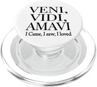 Je suis Venu, J'Ai vu, J'Ai adoré Veni, Vidi, Amavi Black PopSockets PopGrip pour MagSafe