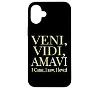 Je suis Venu, J'Ai vu, J'Ai adoré Veni, Vidi, Amavi Off Coque pour iPhone 16 Plus