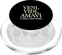 Je suis Venu, J'Ai vu, J'Ai aimé | Veni, Vidi, Amavi Blanc PopSockets PopGrip pour MagSafe