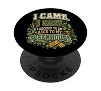 Je suis Venu, J'Ai vu, J'Ai décidé de Retourner dans Le Jardin de ma Serre PopSockets PopGrip Adhésif