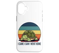 Je suis Venu, J'Ai vu, Je suis rentré chez Moi, Tortue, anxiété Sociale, rétro Coque pour iPhone 16 Plus