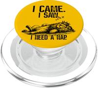 Je suis Venu, J'Ai vu Que J'avais Besoin d'une Sieste, Un Lion drôle, Un Amoureux des Animaux PopSockets PopGrip pour MagSafe