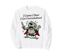Je suis Venu, J'Ai vu Que j'étais submergée. Une Petite Grenouille Chevalier paniquait. Sweatshirt