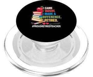 Je suis Venue, J'Ai enseigné, J'Ai Fait Une différence, fière enseignante retraitée PopSockets PopGrip pour MagSafe